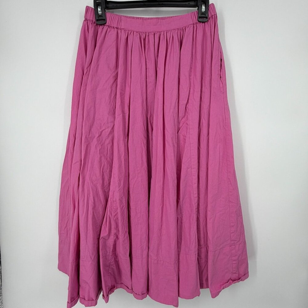 Free People Pink Bubble Gum Full Skirt Size XS 100 Cotton Maxi Skirt
